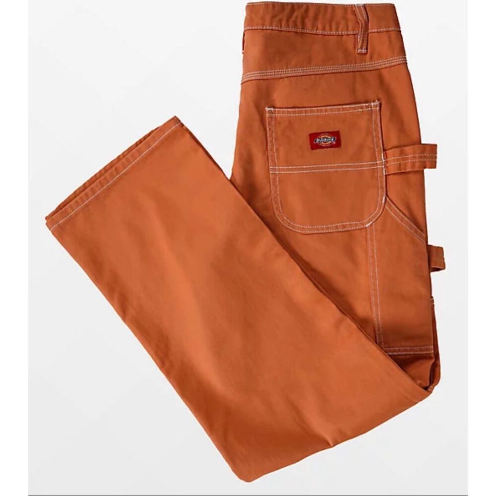 DICKIES High Rise Carpenter Pants Sunbaked Size 5\27 Nwt